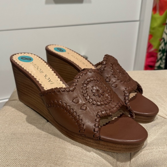 Jack Rogers Thompson Brown Wedges - Picture 6 of 8
